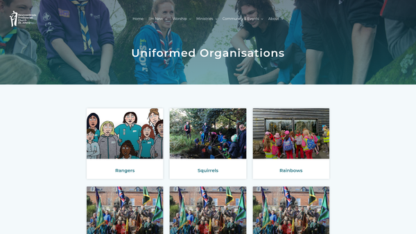 Screenshot of the 62nd Belfast Scout Group website