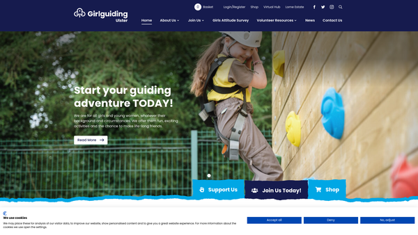 Screenshot of the 1st Maguiresbridge Rainbows website