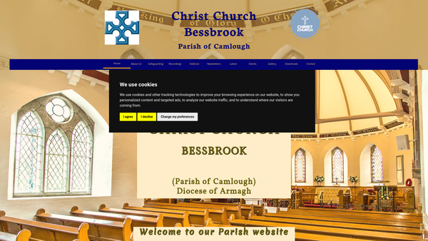 Screenshot of the Bessbrook/Camlough/Christ the Redeemer/Armagh/Church of Ireland website