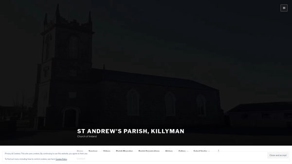 Screenshot of the Dungannon/Killyman/St Andrews/Armagh/Church of Ireland website
