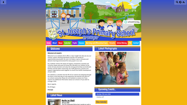 Screenshot of the St Joseph's PS PTA website