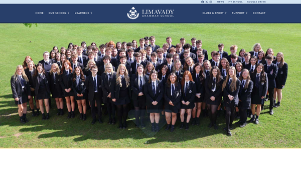 Screenshot of the Limavady Grammar School Parents' Association website