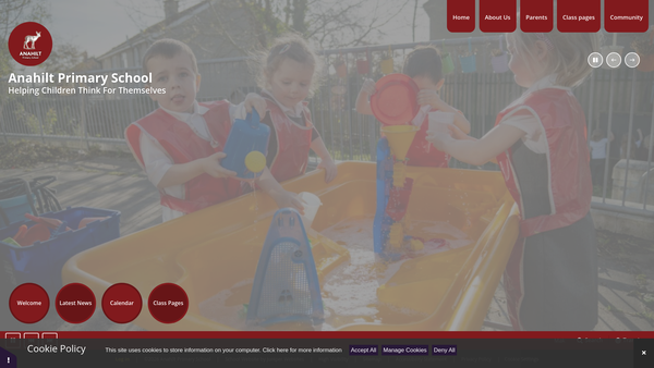 Screenshot of the Anahilt PS PTA website