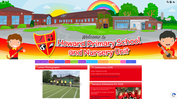 Screenshot of the Howard Primary School Parent Teacher Association website