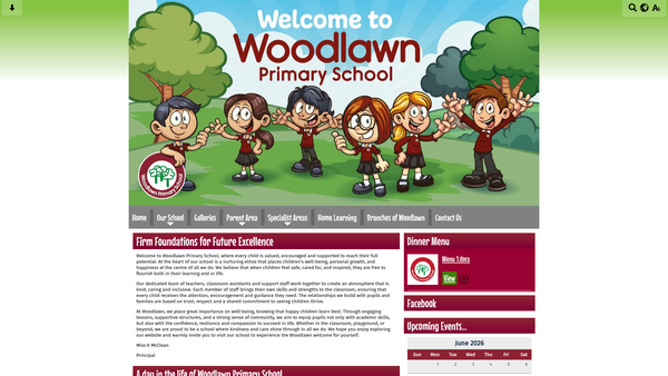 Screenshot of the Branches of Woodlawn website