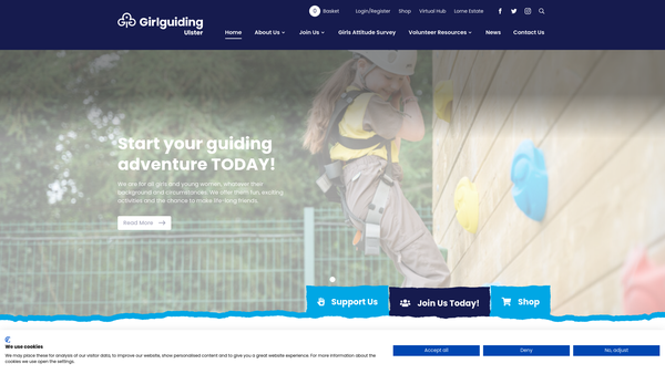 Screenshot of the 127th Belfast Guide Unit website