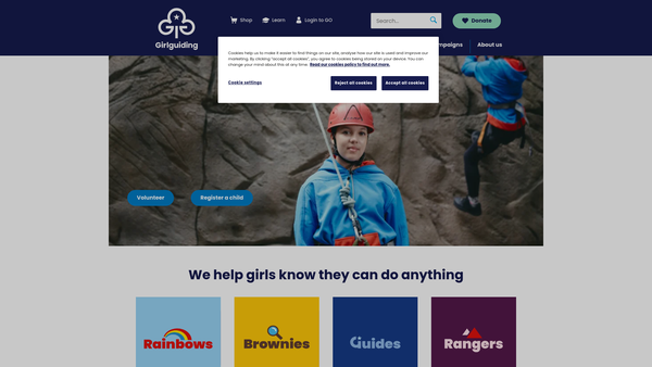 Screenshot of the 21st 'C' Belfast Rainbow Unit website