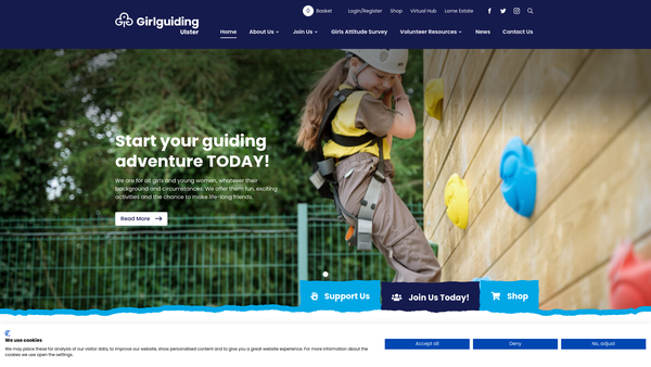 Screenshot of the 118th Belfast brownies14 website