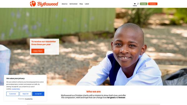 Screenshot of the Blythswood Ireland Limited website