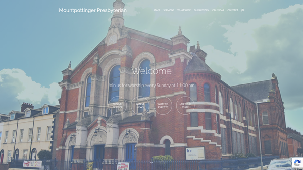 Screenshot of the Mountpottinger Congregation of the Presbyterian Church in Ireland website