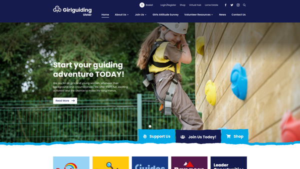 Screenshot of the 144th Belfast Brownie Unit website