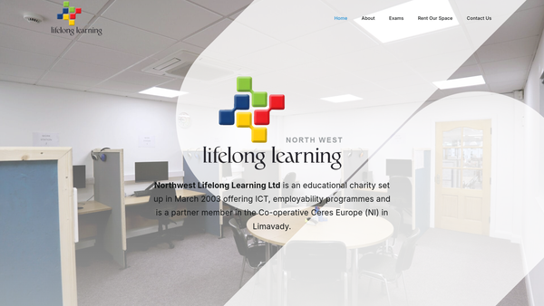 Screenshot of the North West Lifelong Learning Ltd website