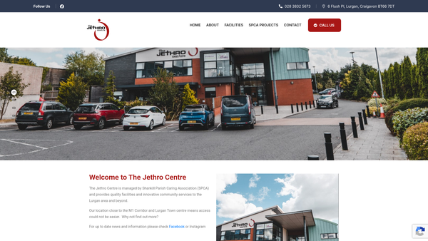 Screenshot of the Shankill Parish Caring Association website