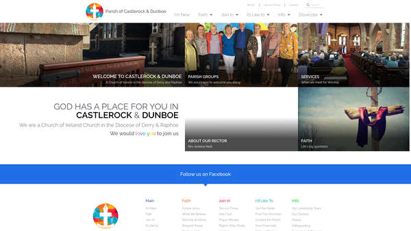 Screenshot of the Castlerock/Christ Church/Derry/Church of Ireland website
