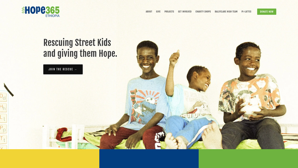 Screenshot of the Hope365 website
