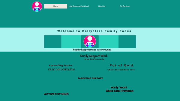 Screenshot of the Ballyclare Family Focus website