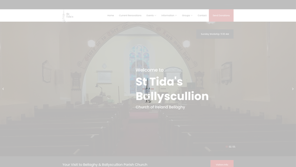 Screenshot of the Bellaghy/St Tida's/Derry/Church of Ireland website