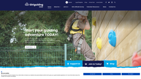 Screenshot of the 2nd Bangor Brownies website