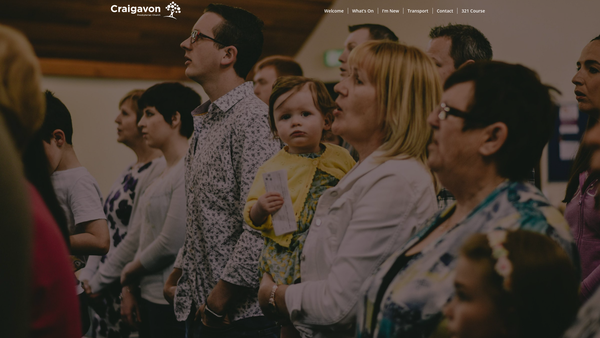 Screenshot of the Craigavon Congregation of the Presbyterian Church in Ireland website