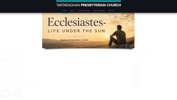 Screenshot of the Tartaraghan Presbyterian Church Congregation of the Presbyterian Church in Ireland website