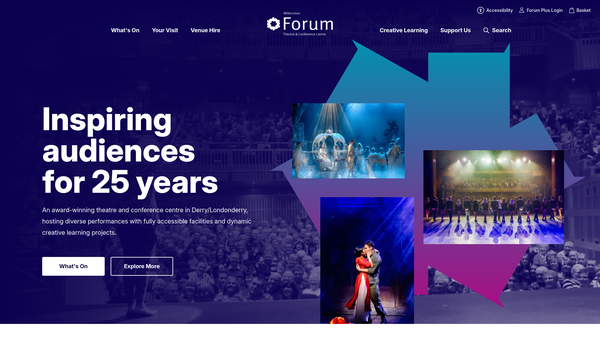Screenshot of the Derry Theatre Trust website