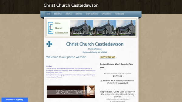Screenshot of the Castledawson/Castledawson/Christ Church/Derry/Church of Ireland website