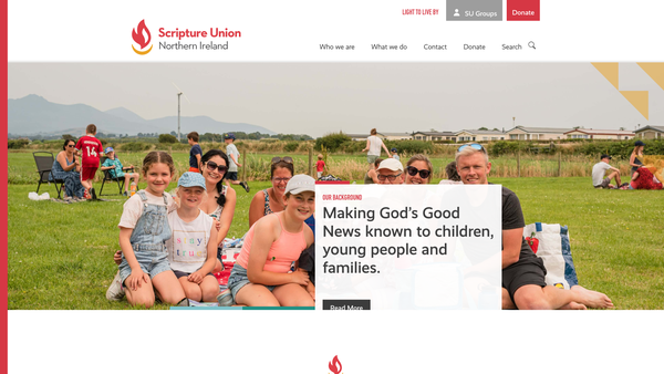 Screenshot of the Scripture Union Northern Ireland website