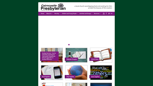 Screenshot of the Cairncastle Congregation of the Presbyterian Church in Ireland website