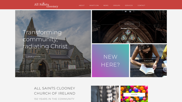 Screenshot of the Londonderry/All Saints'/ Derry / Church of Ireland website