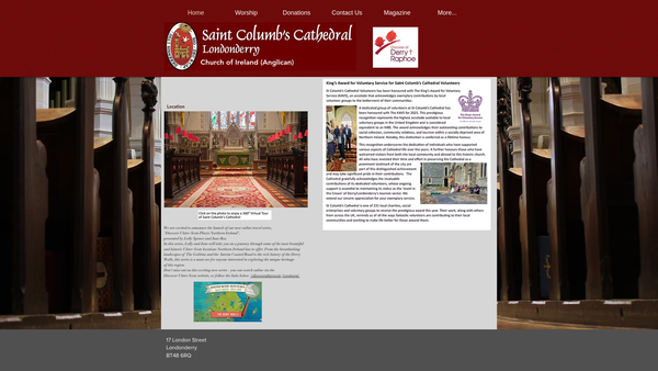 Screenshot of the Londonderry/St Columb's/Derry/Church of Ireland website
