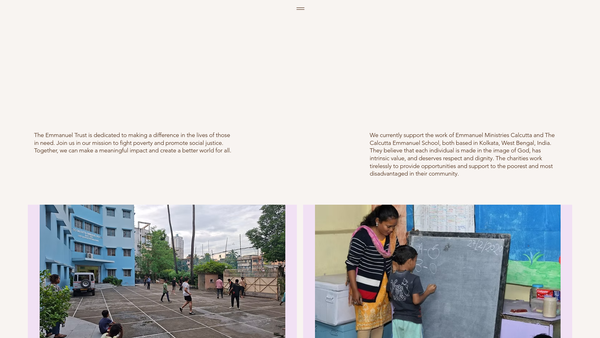 Screenshot of the The Emmanuel Trust website