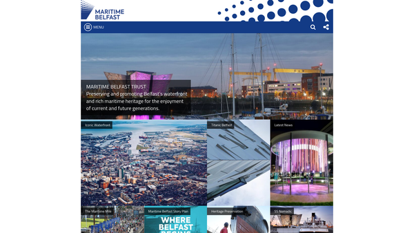 Screenshot of the Maritime Belfast Trust website