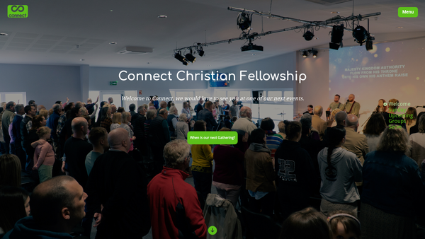 Screenshot of the Connect Christian Fellowship website