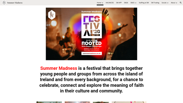 Screenshot of the Summer Madness (NI) Limited website