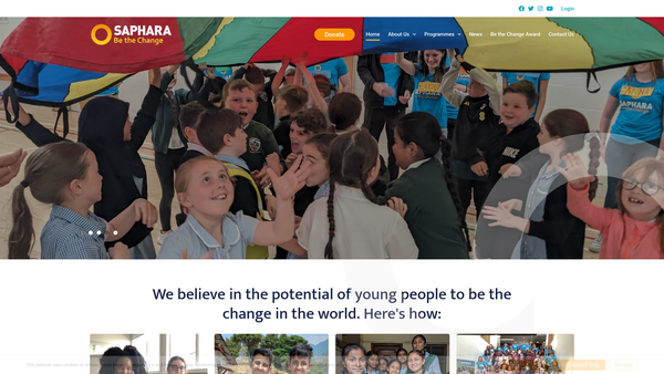 Screenshot of the Saphara Limited website