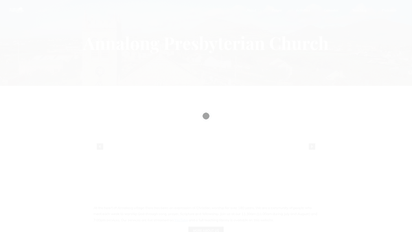 Screenshot of the Annalong congregation of the Presbyterian Church in Ireland website