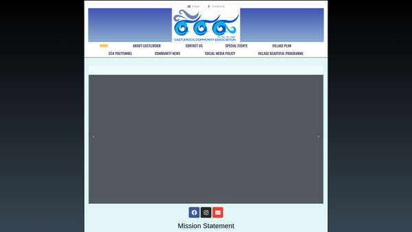 Screenshot of the Castlerock Community Association website