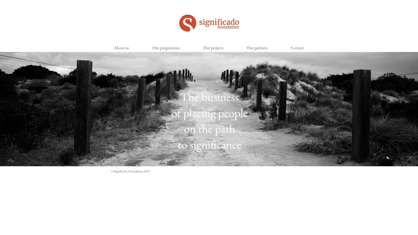 Screenshot of the Significado Foundation website