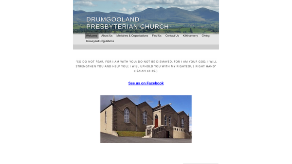Screenshot of the Drumgooland Congregation of the Presbyterian Church In Ireland website