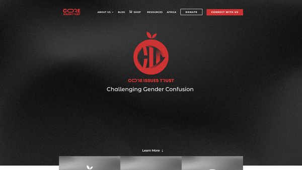 Screenshot of the Core Issues Trust website
