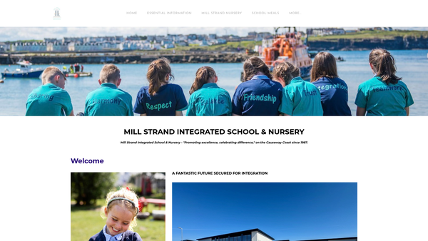 Screenshot of the Mill Strand Children's Centre website