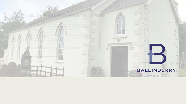 Screenshot of the Ballinderry Congregation of the Presbyterian Church in Ireland website