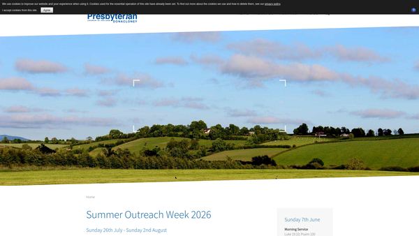 Screenshot of the Donacloney Congregation of the Presbyterian Church in Ireland website