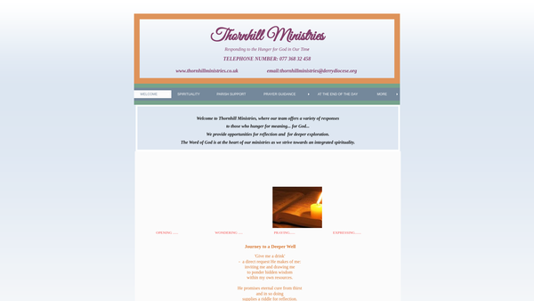 Screenshot of the Thornhill Ministries Ltd website