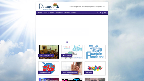 Screenshot of the Downpatrick Congregation of the Presbyterian Church in Ireland website