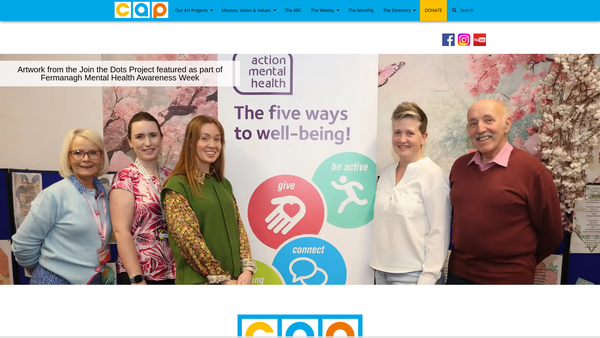 Screenshot of the New Belfast Community Arts Initiative website