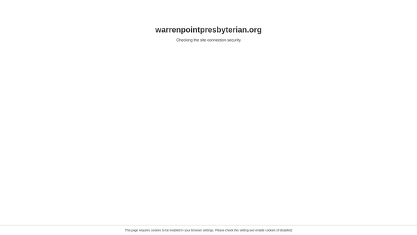 Screenshot of the Warrenpoint Congregation of the Presbyterian Church in Ireland website