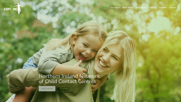 Screenshot of the Northern Ireland Network of Child Contact Centres website