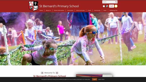 Screenshot of the The Parent Teacher Association of St Bernard's Primary School website