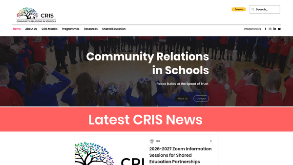 Screenshot of the Community Relations In Schools (CRIS) website